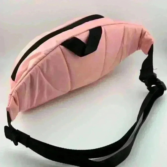 Adidas Originals 3-Stripes Pink Waist Pack Bag 2 Outside Pockets - Picture 3 of 3